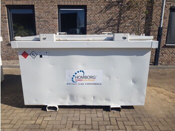 Kiwa IBC Steenbergen 1000 liter dieseltank met Keuring ! diesel